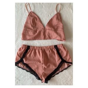 Two Piece Striped Loungewear